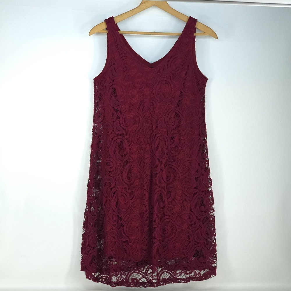 Ronni Nicole Sleeveless Lace Sheath Dress Womens 10 Lined Coquette Fairy Romance